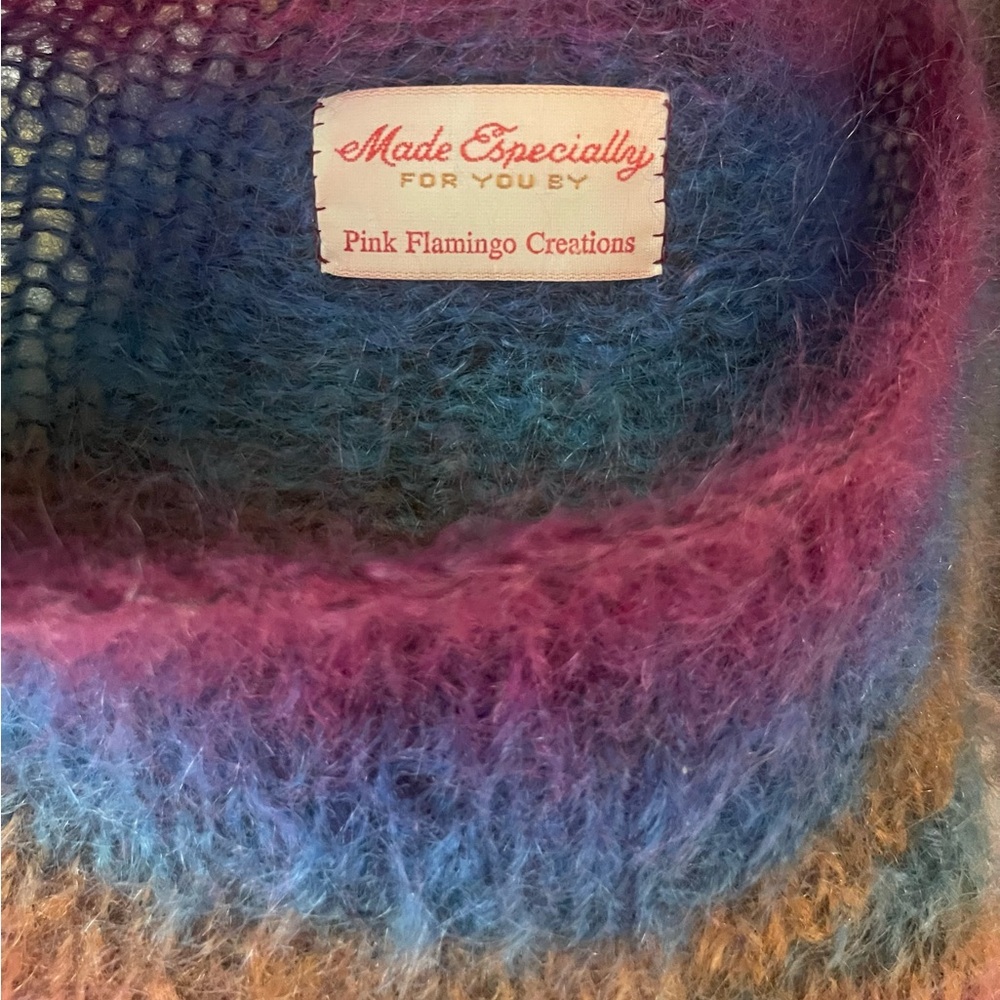 Pink Flamingo Creations Cozy Tie Dye Sweater Unique Size M-L Great Condition - Picture 2 of 3